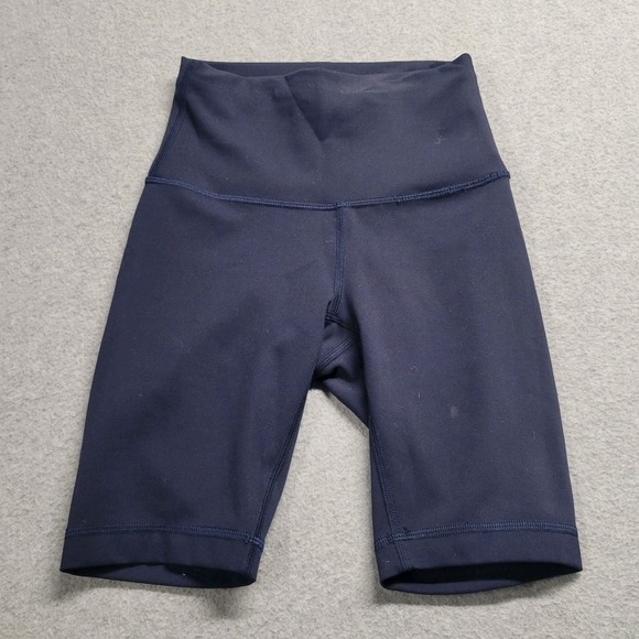 Lululemon Wunder Train High Rise Short Everlux Size 2 True Navy Gym Yoga Running - Picture 2 of 8